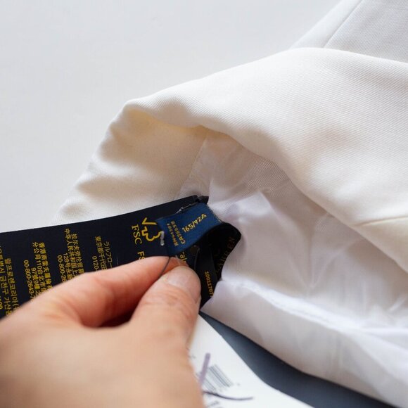 Polo Ralph Lauren Double-Breasted Blazer in Cream- Size 6 - Picture 12 of 14